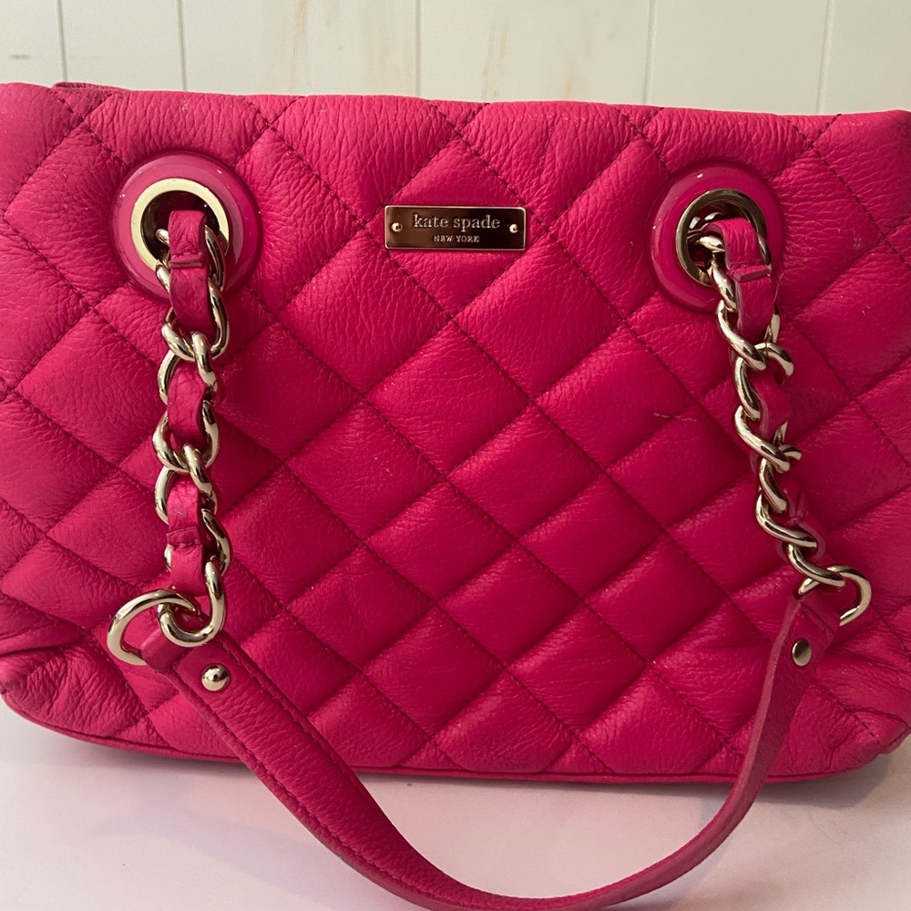 Kate Spade Pink Quilted Shoulder Bag